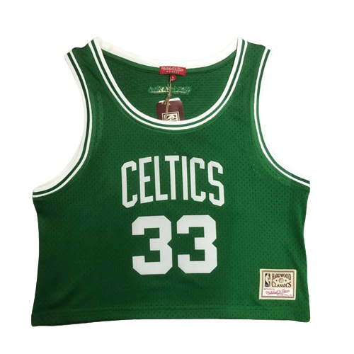 Best Replica LARRY BIRD BOSTON CELTICS WOMEN'S CROP TOP THROWBACK JERSEY - Colareps