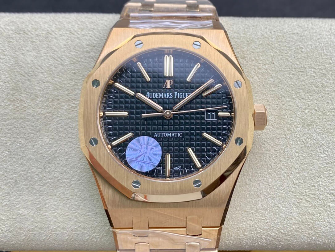 Best Replica Audemars Piguet Replica 15400OR.OO.1220OR.01 JF Factory Mechanical Watches 1:1 Best Edition Swiss ETA3120 Rosegold - Colareps