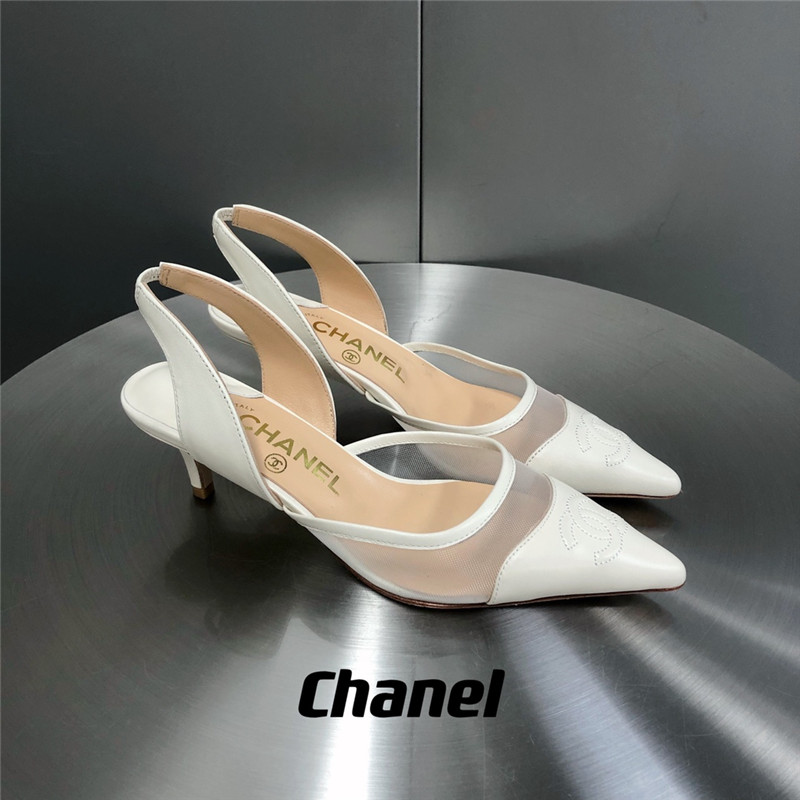 Best Replica chanel mesh pointed toe cat heels - Colareps