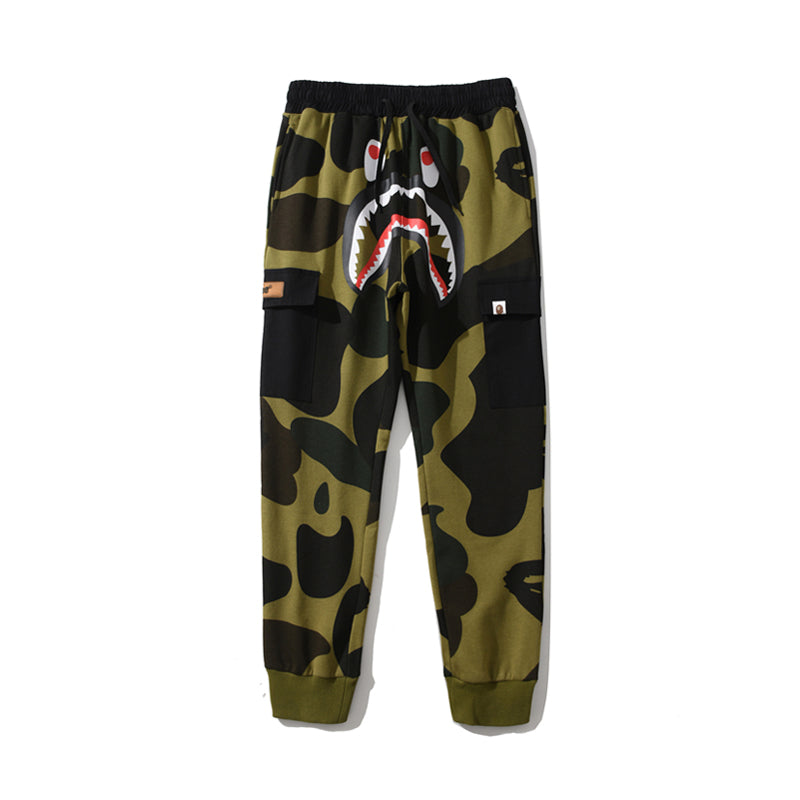 Best Replica BAPE Camo Track Pants Sweatpants Green Yellow HDCP8732 - Colareps