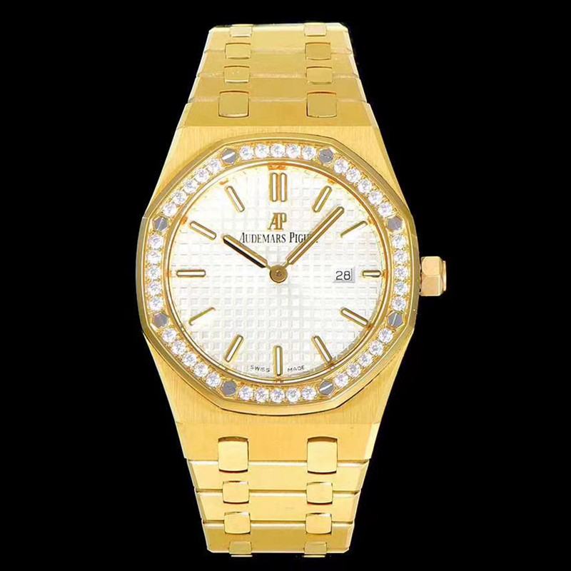 Best Replica Replica Audemars Piguet Royal Oak 67651BA.ZZ.1261BA.01 1:1 Best Edition JF Factory Yellow Gold Diamond Swiss Quartz - Colareps