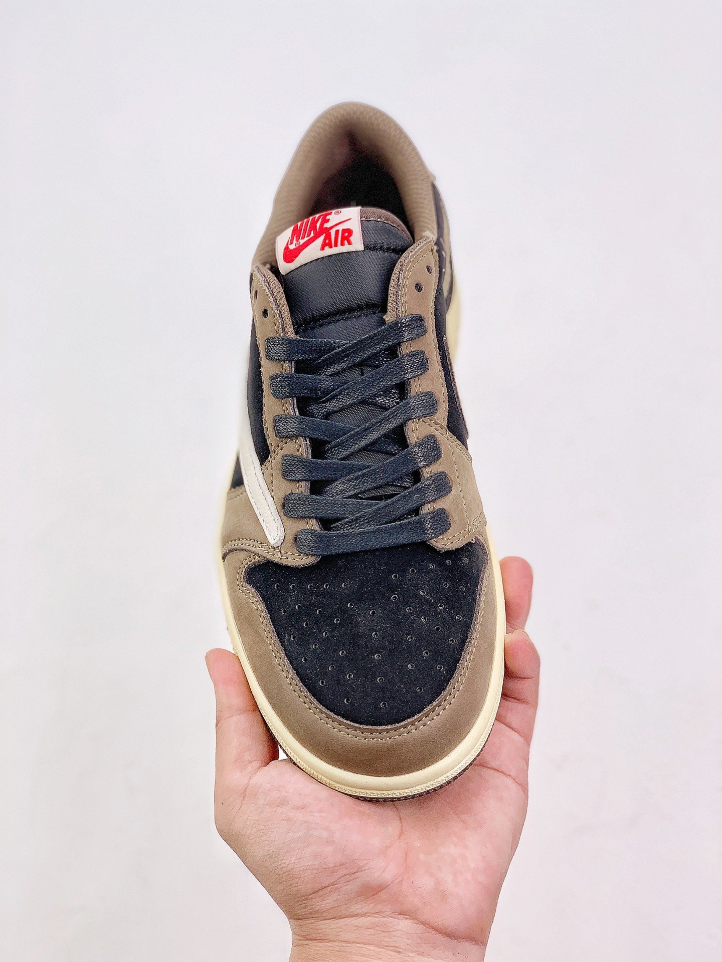 Best Replica Travis Scott X Air Jordan 1 Low Mocha Extended Size - Colareps