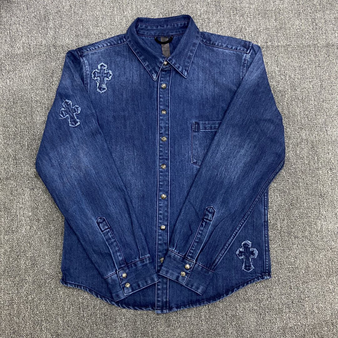 Best Replica Chrome Hearts Denim Shirt - Colareps