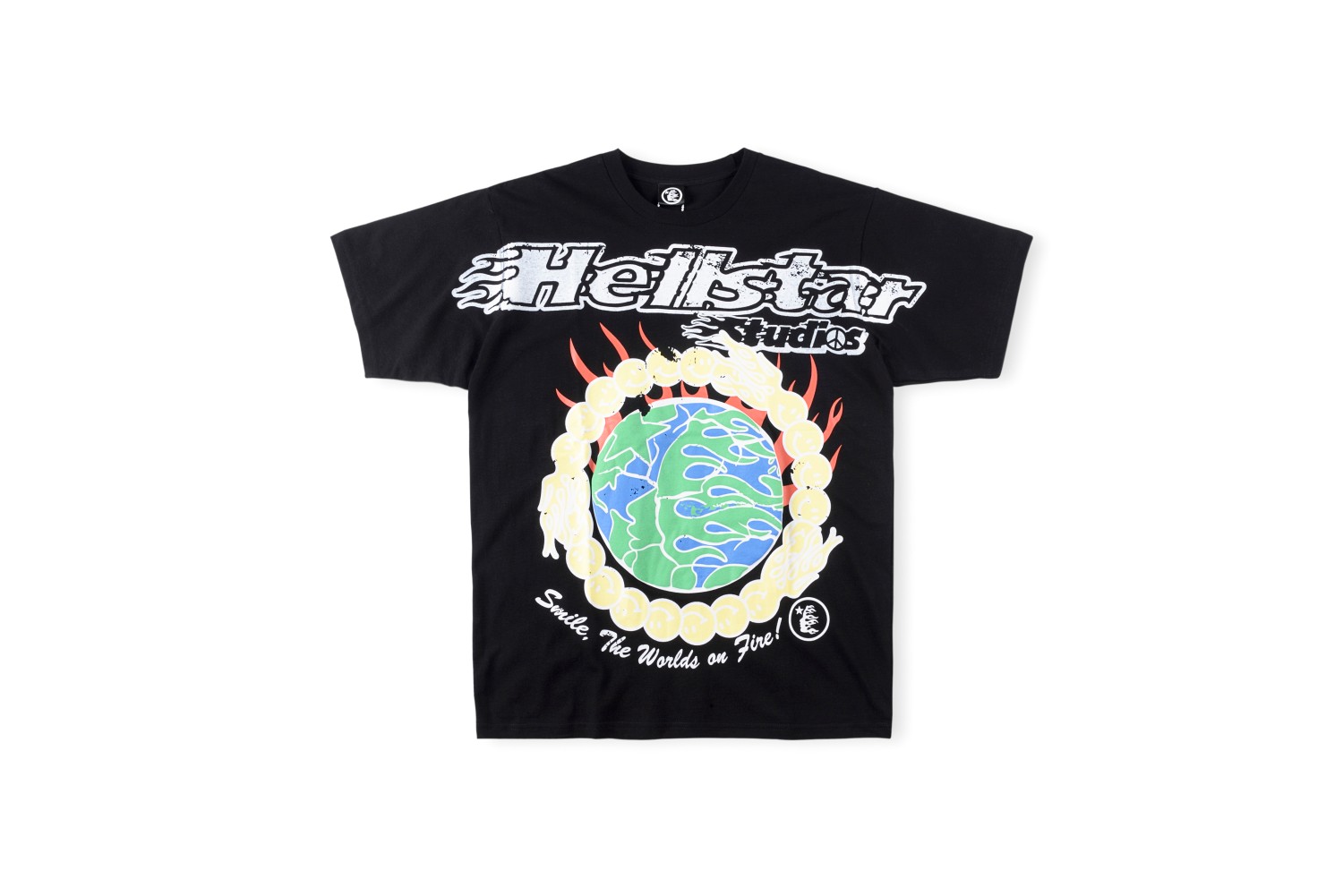 Best Replica 1:1 quality version Earth burning logo print tee - Colareps