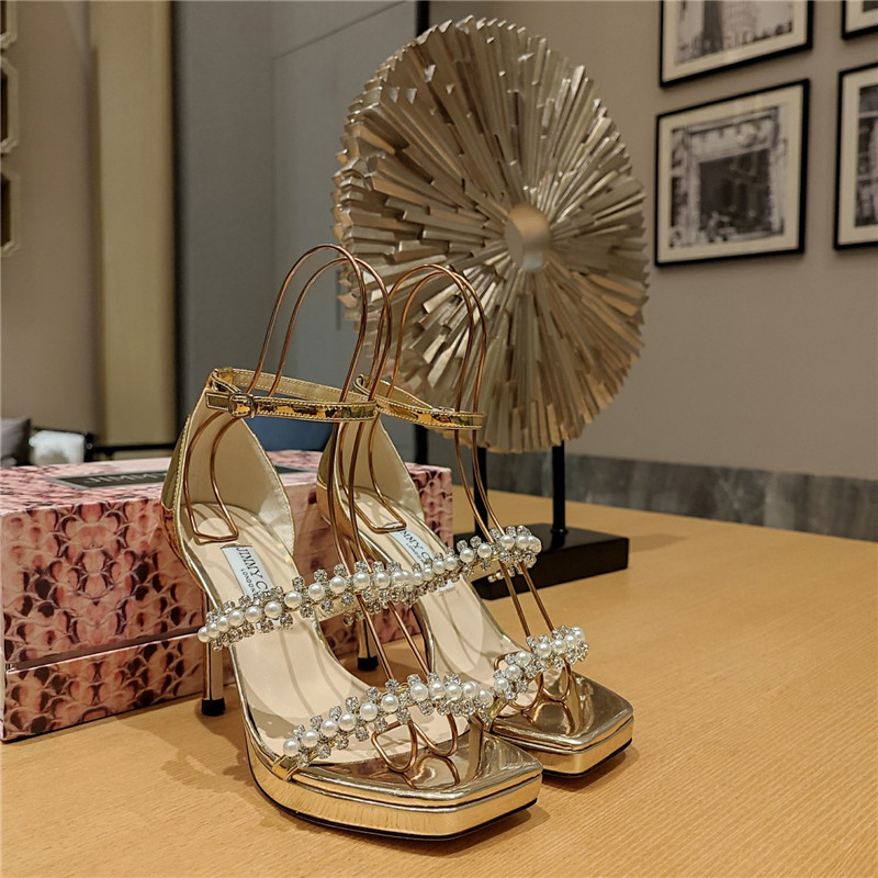 Best Replica jimmy choo high heel diamond chain sandals - Colareps