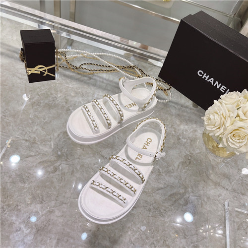 Best Replica chanel chain platform sandals - Colareps
