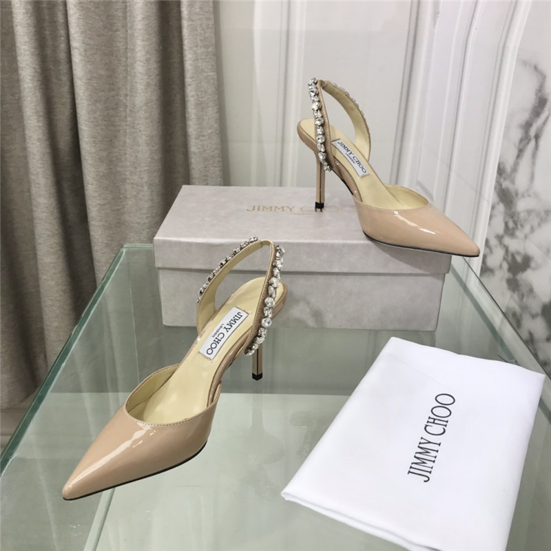 Best Replica Jimmy Choo Pearl Heels Dupe rhinestone heeled sandals - Colareps