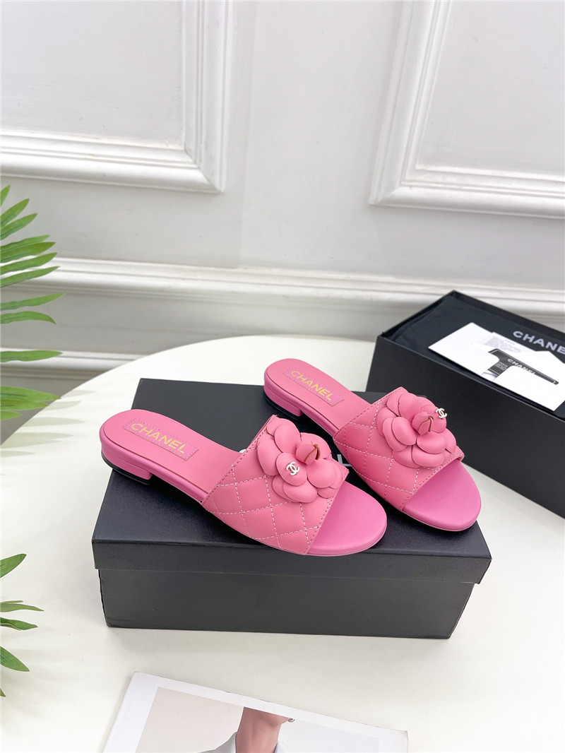 Best Replica chanel counter classic camellia slippers - Colareps