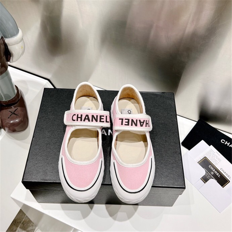 Best Replica Chanel second-hand Velcro platform canvas shoes - Colareps