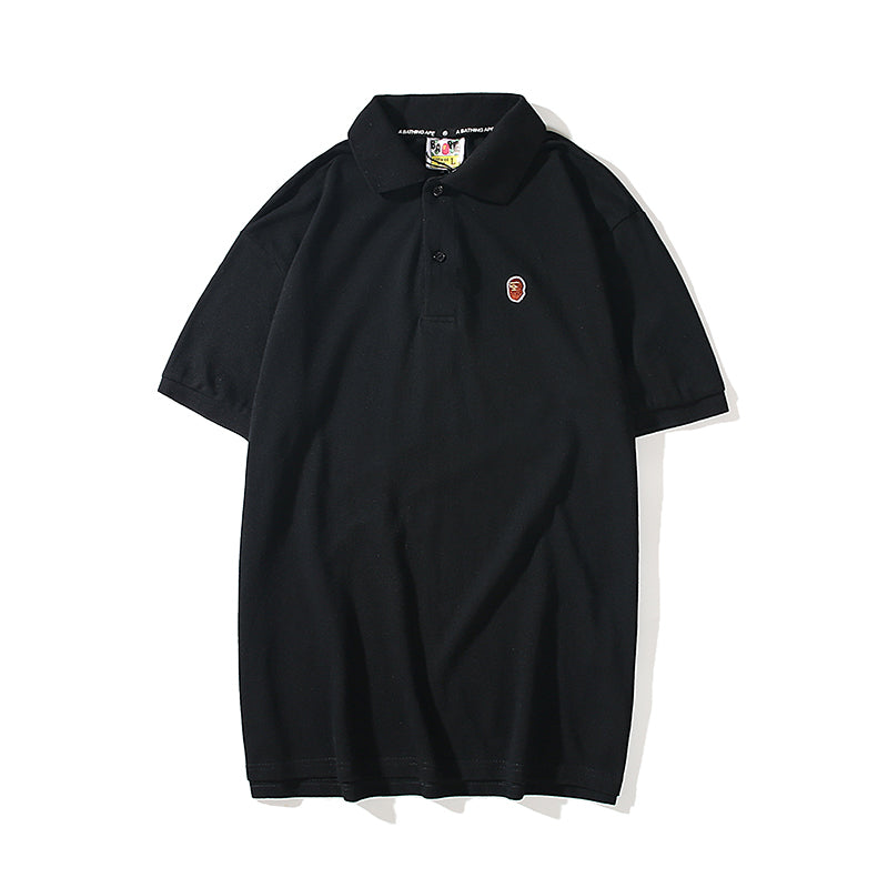 Best Replica Bape Ape Head Embroidered Cotton Polo Shirt 5036 - Colareps
