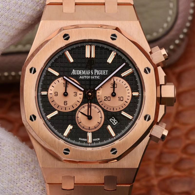 Best Replica Replica Audemars Piguet Royal Oak Chronograph 26331OR.OO.1220OR OM Factory Men Watches 1:1 Best Edition Swiss ETA7750 18K Rose gold on stainless steel bezel - Colareps