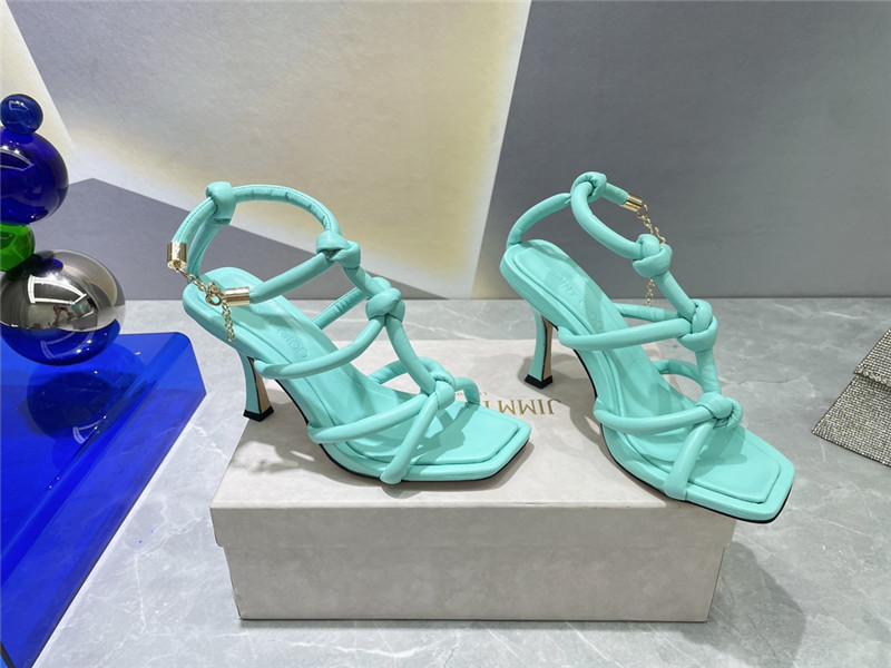Best Replica Jimmy Choo Pearl Heels Dupe square toe sandals - Colareps