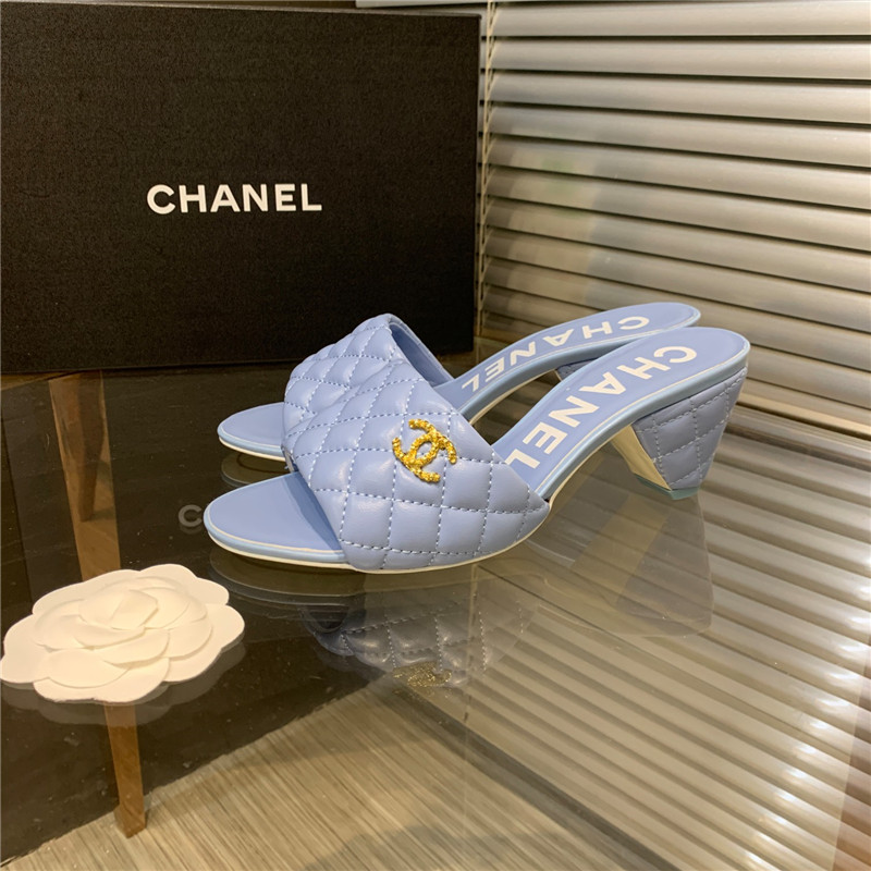 Best Replica chanel chunky heel slippers - Colareps