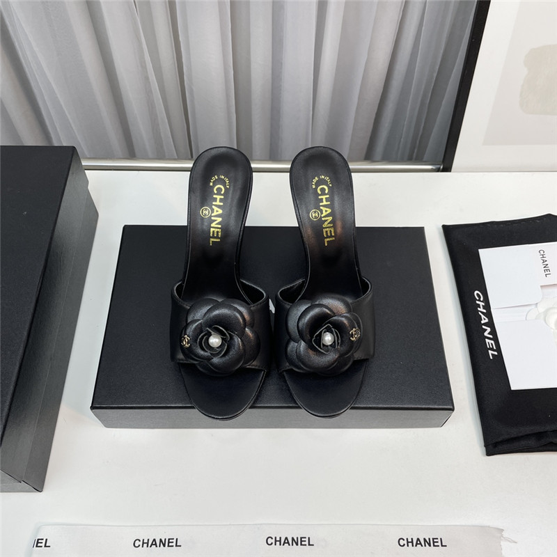 Best Replica Chanel Replica camellia slippers - Colareps