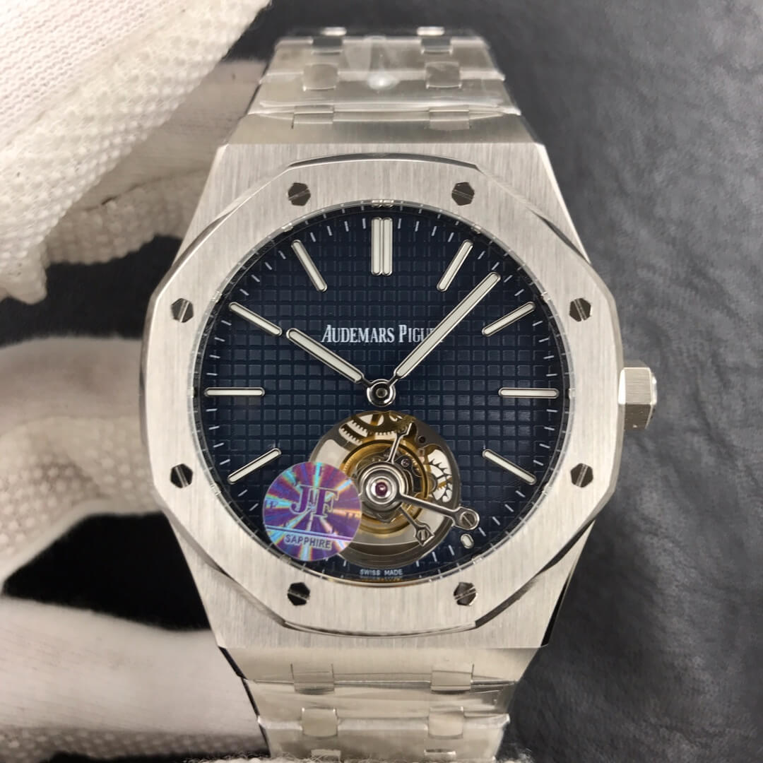 Best Replica Replica Audemars Piguet Royal Oak Tourbillon 26510ST.OO.1220ST.01 1:1 Best Edition JF Factory Blue Dial - Colareps