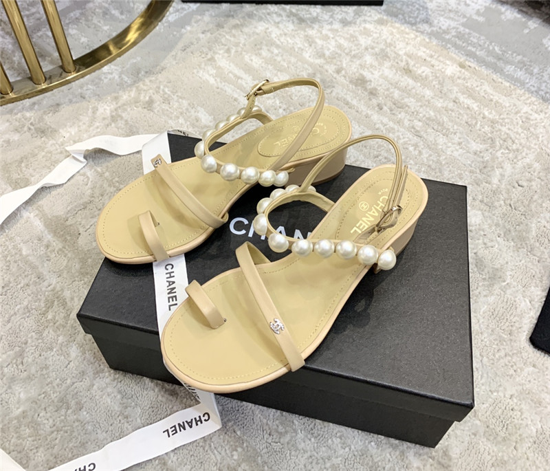 Best Replica chanel pearl embellished sandals - Colareps
