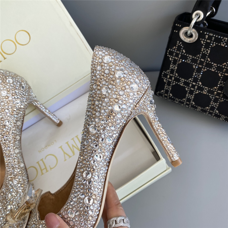Best Replica Jimmy Choo Crystal Wedding Slippers - Colareps