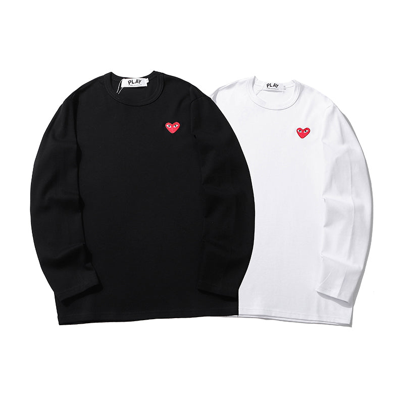 Best Replica Comme Des Garcons Play Embroidered Red Heart Long Sleeve Tee 2210 - Colareps