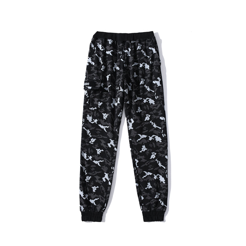 Best Replica BAPE Camo Track Pants Sweatpants Black Grey HDCP8773 - Colareps