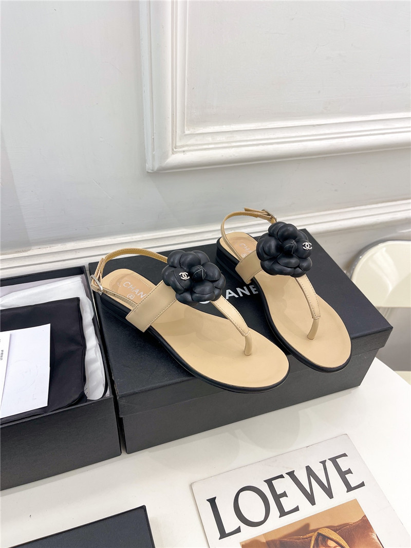 Best Replica Chanel counter catwalk style camellia sandals - Colareps