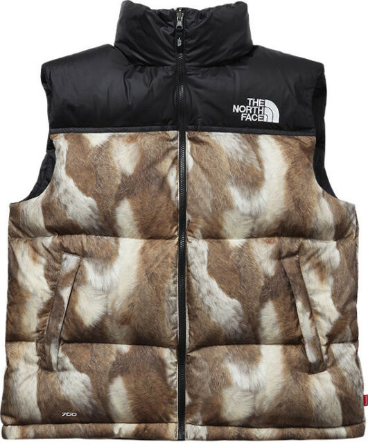 Best Replica Supreme Replica x TNF FUR PRINT NUPTSE VEST 13FW - Colareps