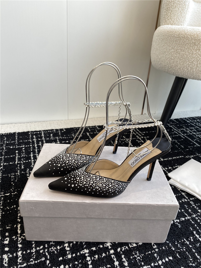 Best Replica Jimmy Choo Square Buckle Drill Point Half Drag - Colareps