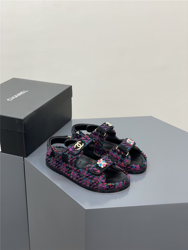 Best Replica Chanel classic pearl buckle Velcro sandals - Colareps