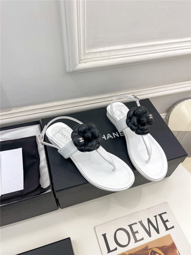 Best Replica Chanel counter catwalk style camellia sandals - Colareps