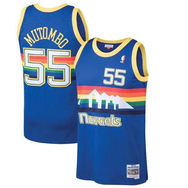 Best Replica DIKEMBE MUTOMBO DENVER NUGGETS THROWBACK JERSEY - Colareps