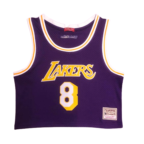 Best Replica KOBE BRYANT LOS ANGELES LAKERS WOMEN'S CROP TOP THROWBACK JERSEY - Colareps