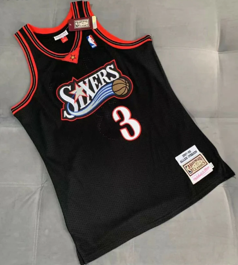 Best Replica ALLEN IVERSON PHILADELPHIA 76ERS THROWBACK JERSEY - Colareps