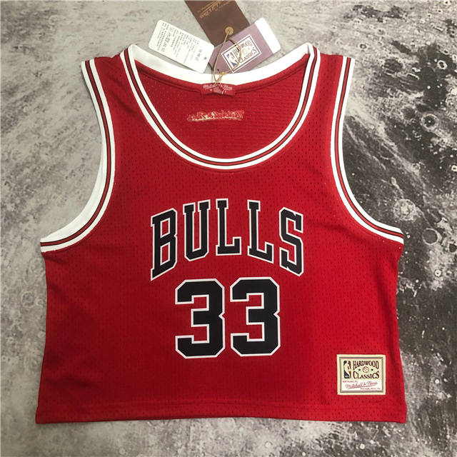 Best Replica SCOTTIE PIPPEN CHICAGO BULLS WOMEN'S CROP TOP THROWBACK JERSEY - Colareps