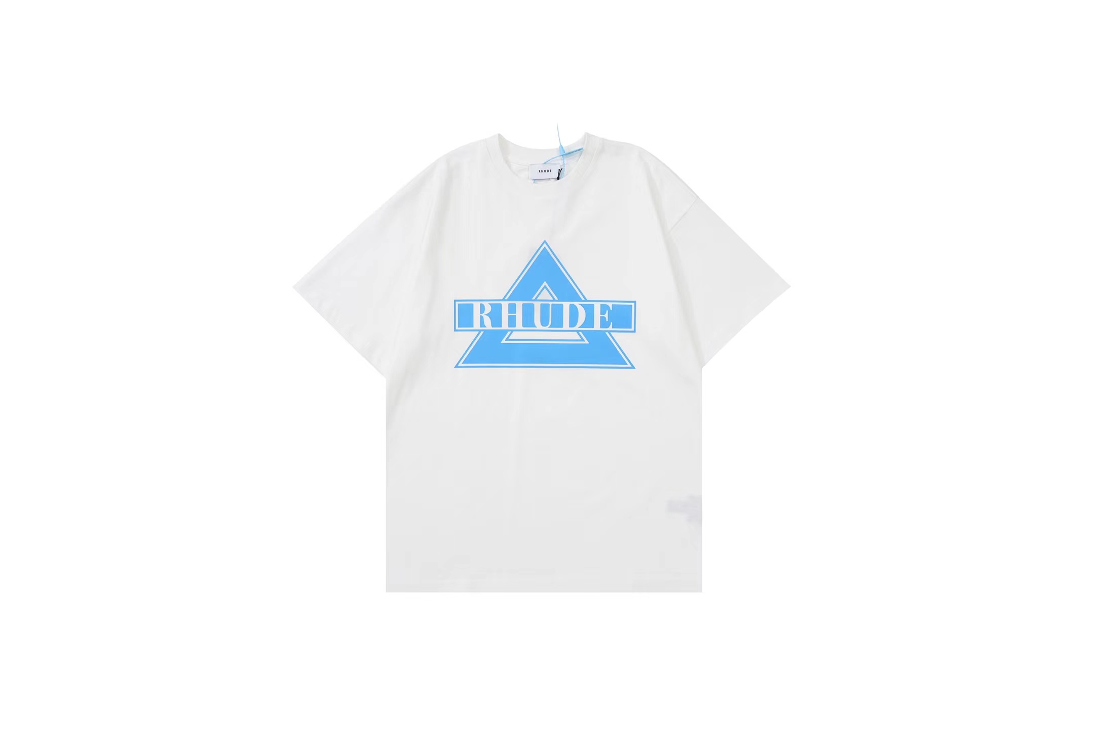 Best Replica Rhude Replica Triangle slogan print vintage tee - Colareps