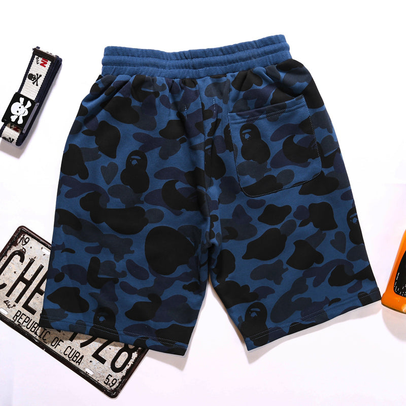 Best Replica BAPE APE Shorts Shark Camo Blue Red Green Pants HDCP8356 - Colareps