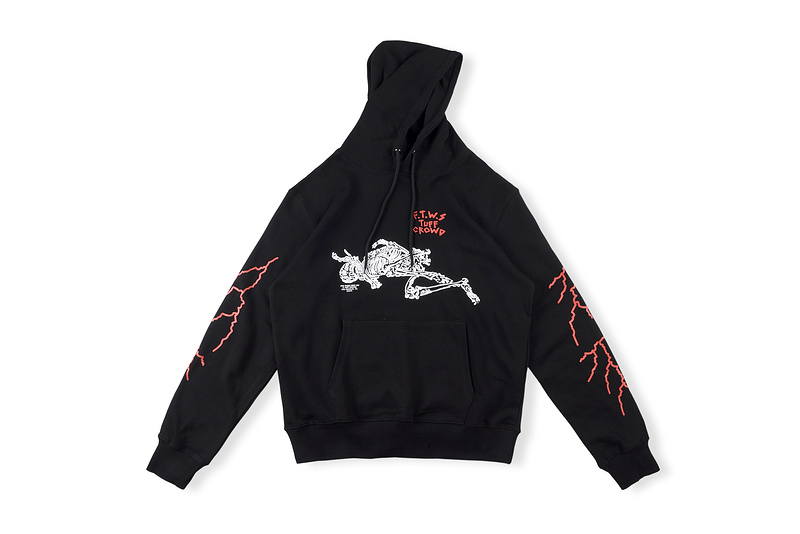 Best Replica Curl Up Skull Print Hoodie - Colareps