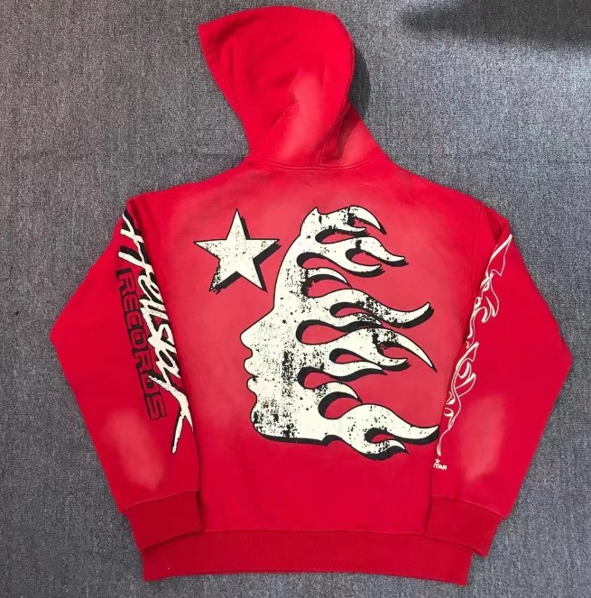 Best Replica 1:1 quality version Double Arm Colored Cloud Half Face Washed Old Hoodie - Colareps