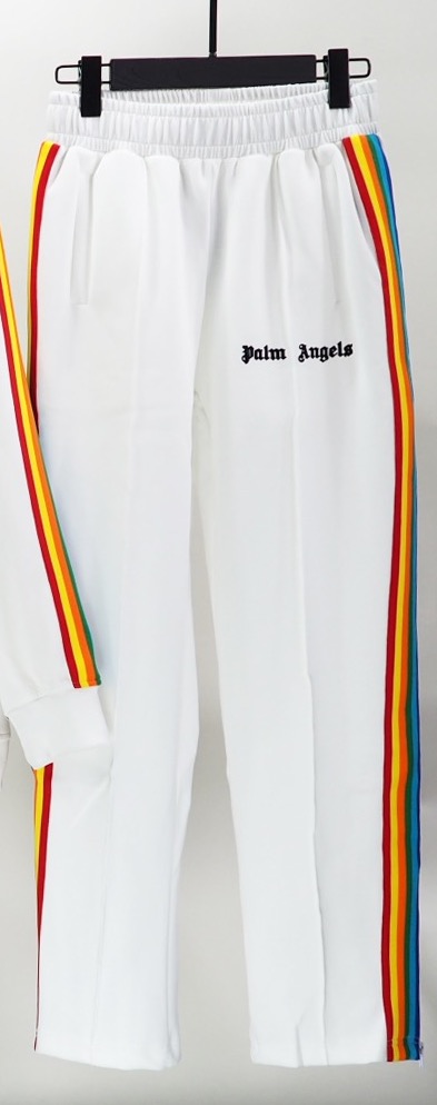 Best Replica Rainbow stripe tracksuit sport pants black & white - Colareps
