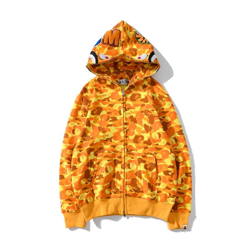 Best Replica Bape x PUBG Shark Pullover Hoodie Camo Yellow - Colareps