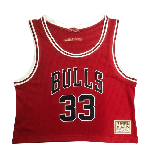 Best Replica SCOTTIE PIPPEN CHICAGO BULLS WOMEN'S CROP TOP THROWBACK JERSEY - Colareps