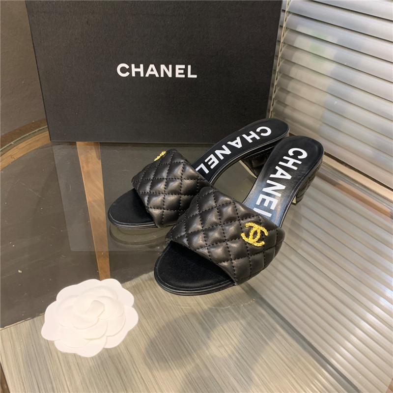 Best Replica chanel chunky heel slippers - Colareps