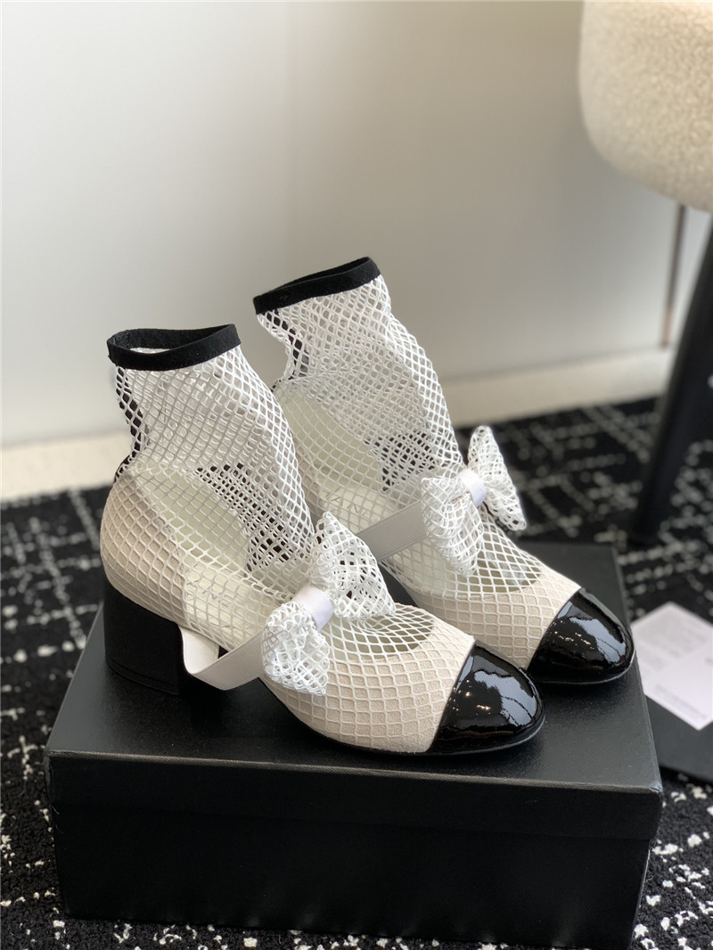 Best Replica Chanel new Mary Jane mesh drill boots - Colareps