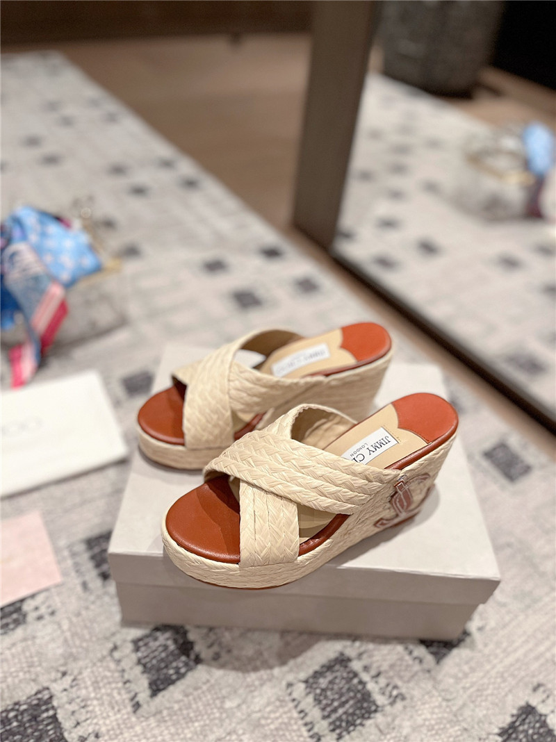 Best Replica jimmy choo hand-woven platform sandals - Colareps