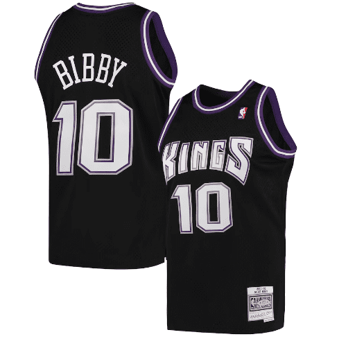 Best Replica MIKE BIBBY SACRAMENTO KINGS THROWBACK JERSEY (HEAT APPLIED) - Colareps