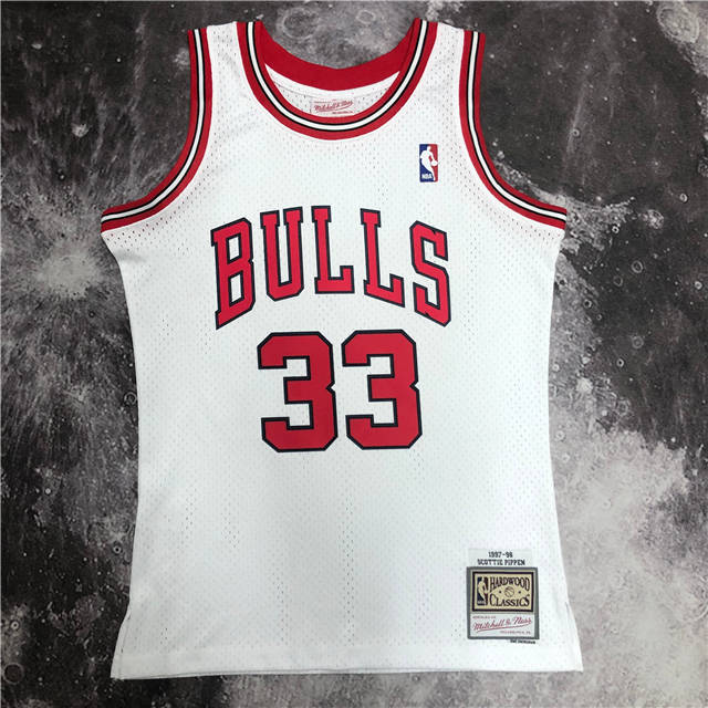 Best Replica SCOTTIE PIPPEN CHICAGO BULLS THROWBACK JERSEY (HEAT APPLIED) - Colareps