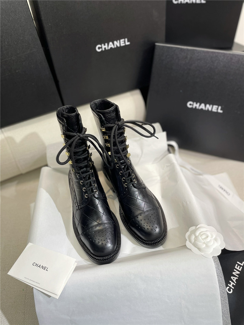 Best Replica chanel diamond leather flat martin boots - Colareps
