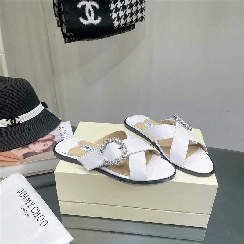 Best Replica jimmy choo pearl flat slippers - Colareps