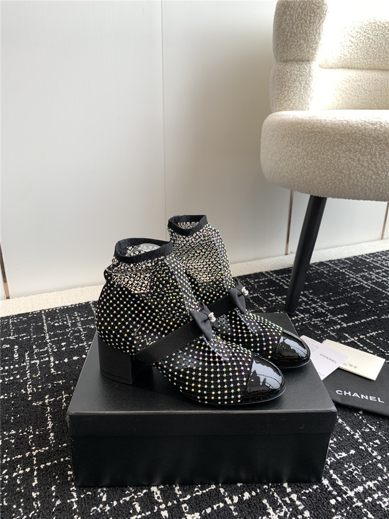 Best Replica Chanel new Mary Jane mesh drill boots - Colareps