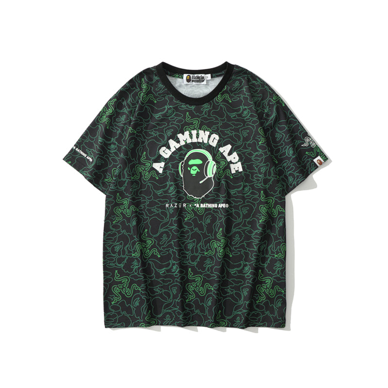 Best Replica Bape x Razer T Shirt Bape Graffiti Cotton Tee 1709 - Colareps