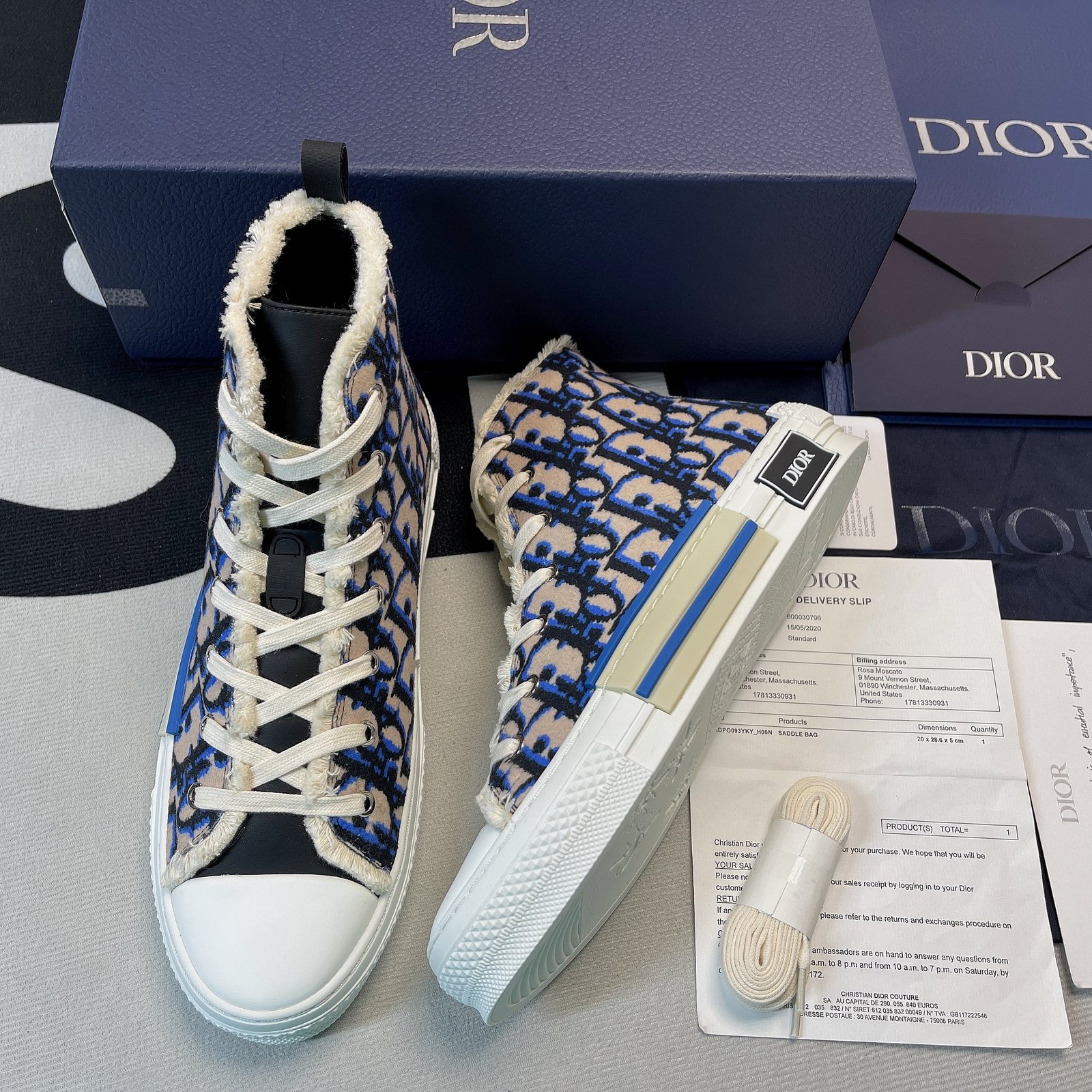 Best Replica Dior B23 High Top Sneaker 23 - Colareps
