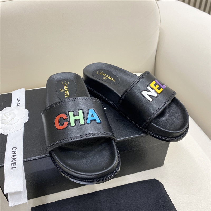 Best Replica chanel alphabet slippers womens - Colareps